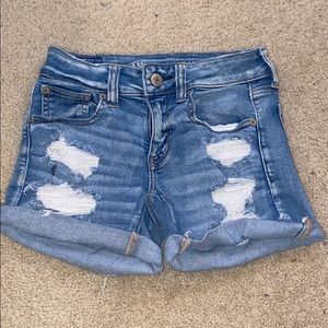 american eagle ripped shorts